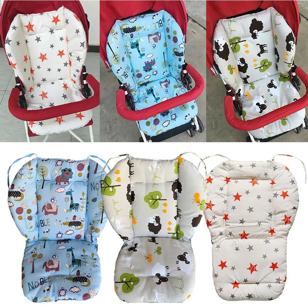Print Universal Chair Pad Cart Mat Baby Warmer Liner Mat Cotton Stroller Cushion Cotton Mat Stroller Mat Stroller Accessories