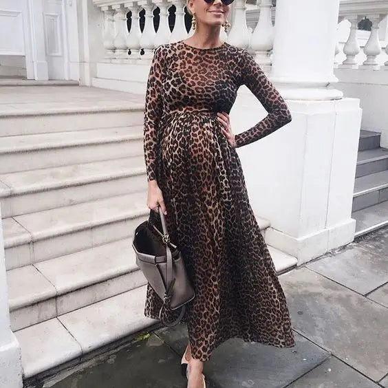 Maternity Long-sleeved Dress