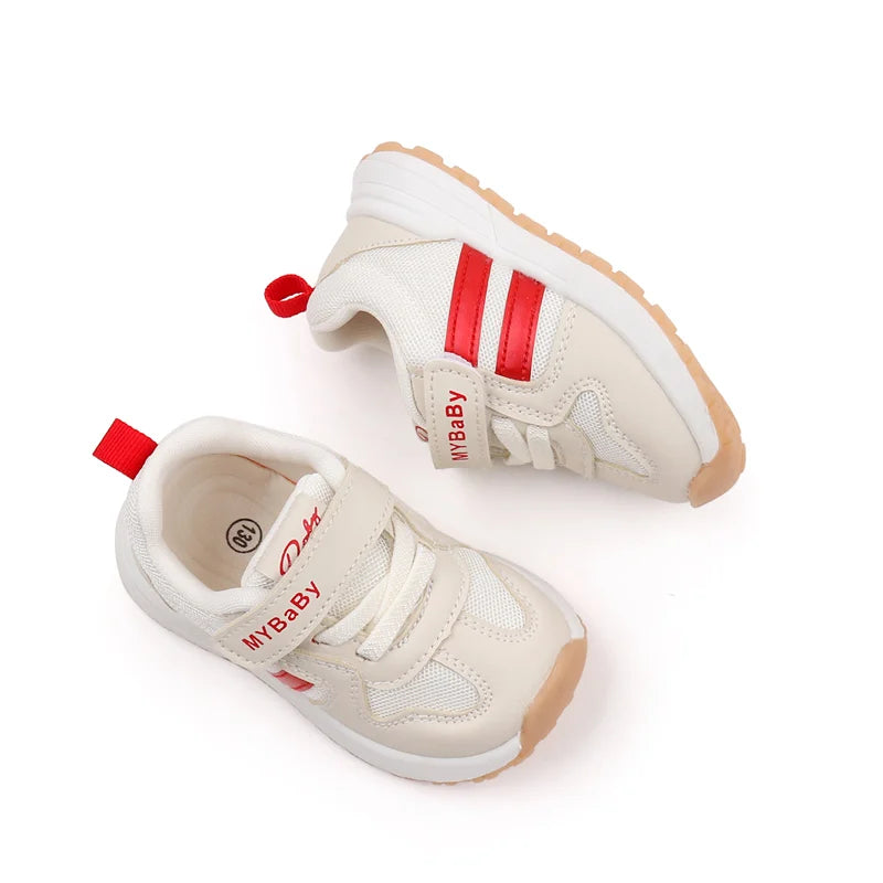 Spring and Autumn Children Sneakers Three Colors Rubber Soled Non-slip Fashion Design Baby Girls and Boys Prewalker Shoes BM07