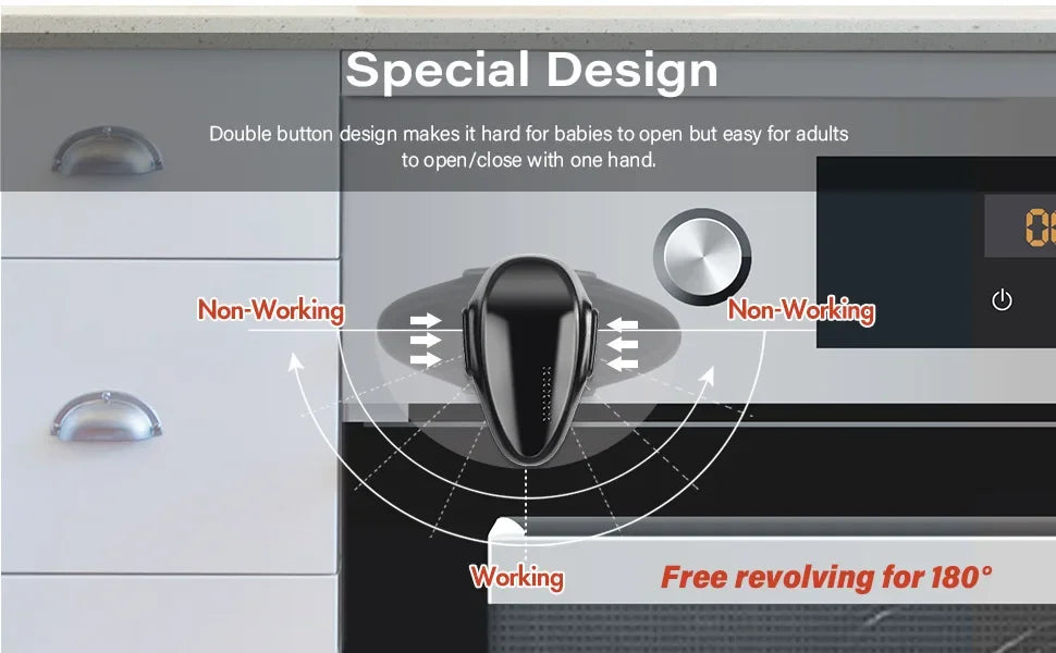 Baby Safety Oven Door Lock for Kitchen Child Safety Locks Children Protection Kids Safety Care Drawer Cabinet Lock