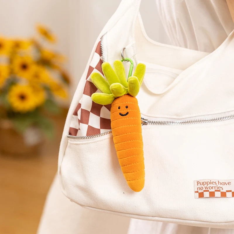 Kawaii Vegetable Plush Toys Cute Vegetables Pendant Onion Chili Mushroom Carrot Plush Pendant Keychain Toy