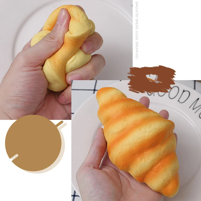 1/3/6PCS Toast Bread Squishy Toys Slow Rebound Simulation Bread Sensory Toys Stress Relief Squeeze Toys for Kids Adult Gifts