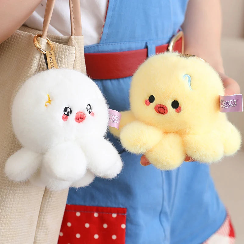 Cute 10cm Octopus Plush Pendant Toys Soft Stuffed Sea Animal Doll Kawaii Keychain Bag Decoration Small Holiday Child Gifts