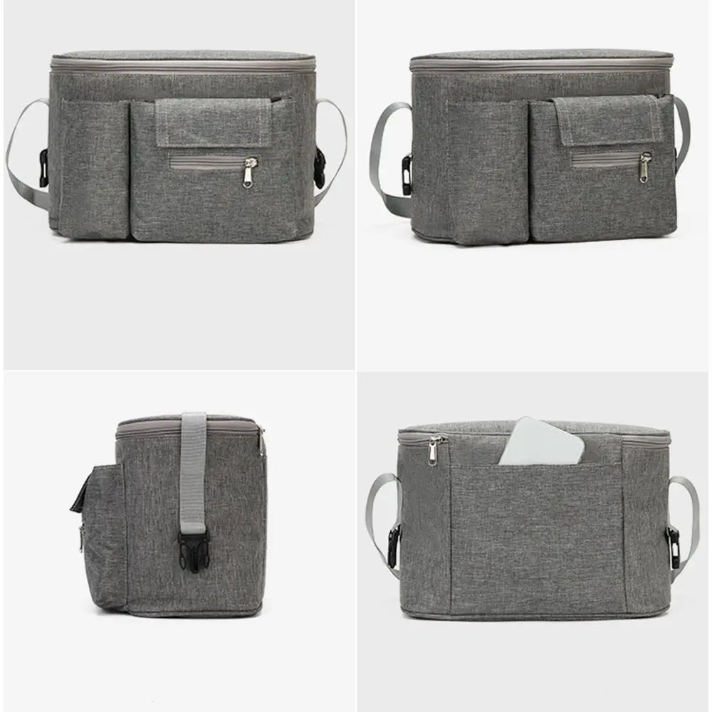 Large Capacity Baby Stroller Bag Cartoon Multiple Pockets Diaper Bag Organizer Oxford Cloth Portable Baby Stroller Hanging Bag