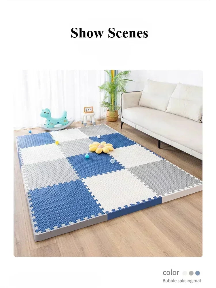 2.5cm Thick Baby Play Mat Tiles Interlocking EVA Foam Puzzle Floor Mats for Crawling Kids Room Safety Pad 2/6Pieces
