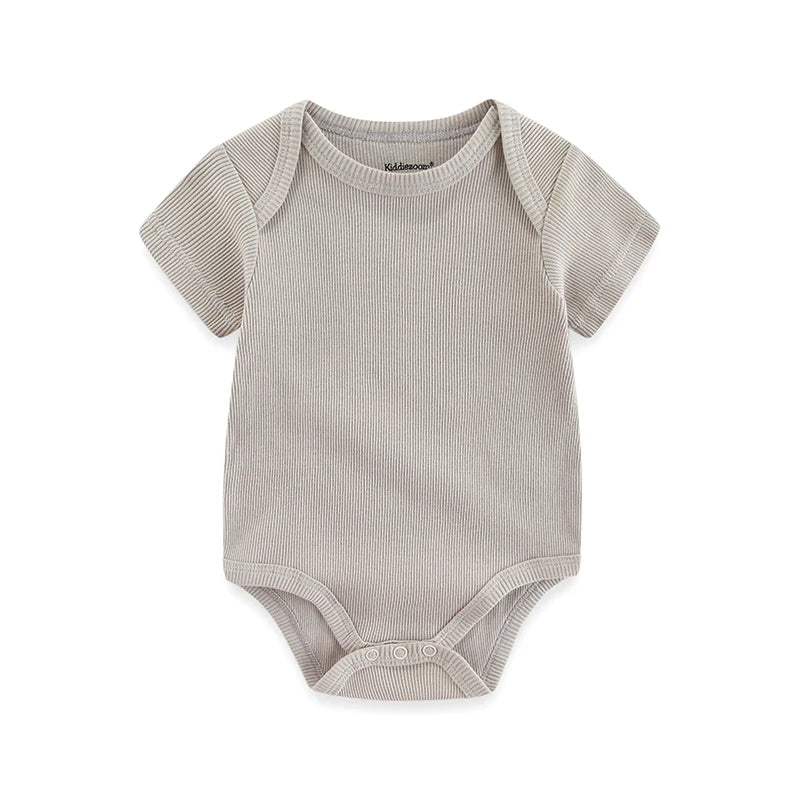 Kiddiezoom Four Seasons 0-12M 1 PCS Solid Unisex Baby Bodysuits Soft 100%Cotton Newborn Boy Girl Onesies Infant Clothing