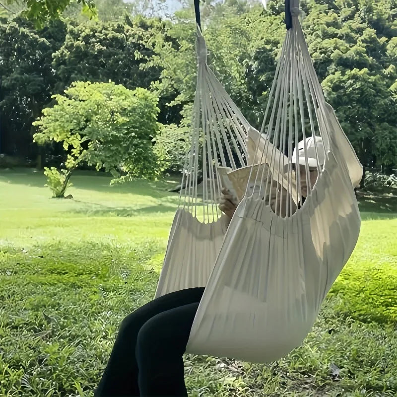 Leisure Fabric Hammock Swing Chair with Storage Bag