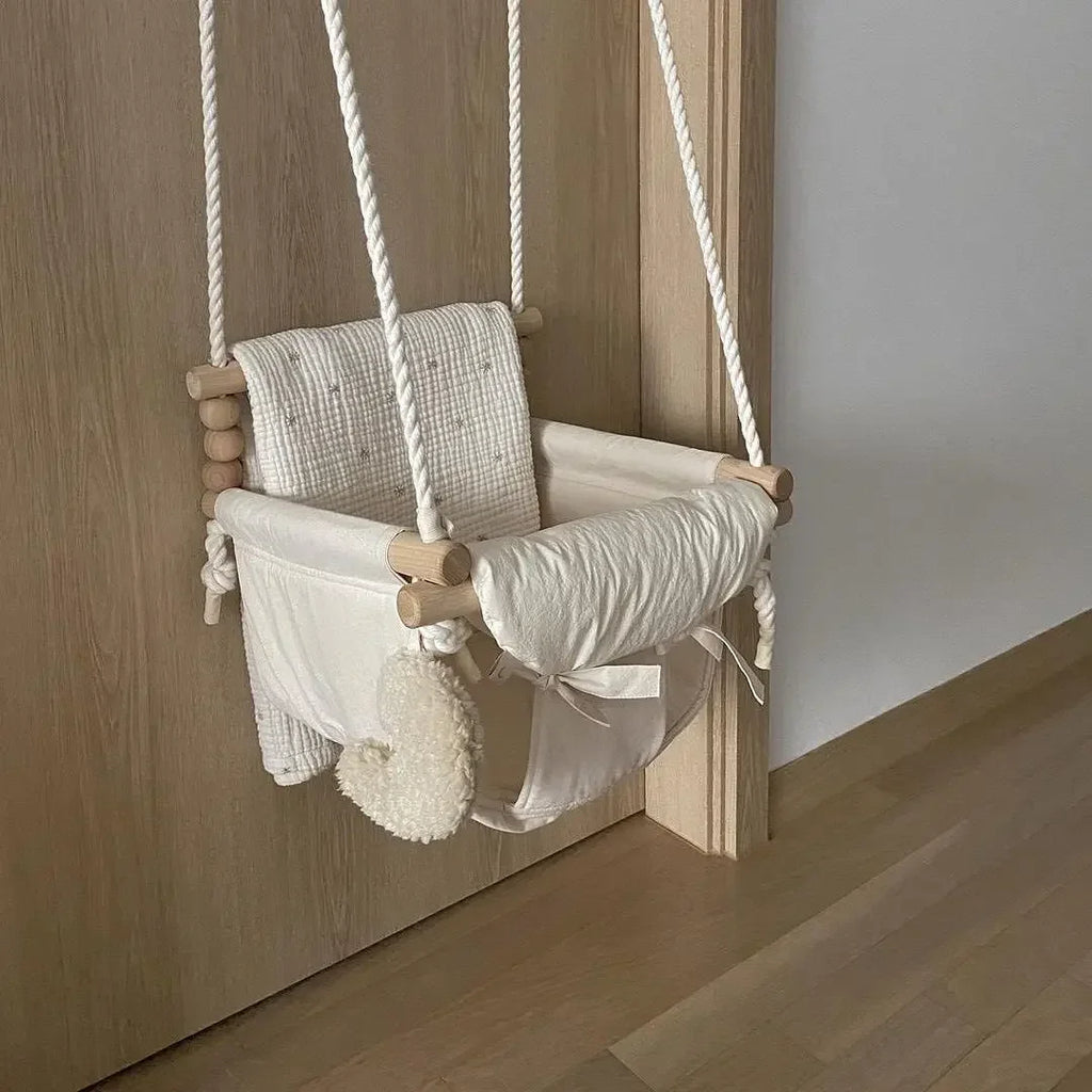 Baby Indoor Hanging Swing Infant Gear Hanging Chair Small Basket Cloth Rocking Chair Household Children Swing Nursery Comfort