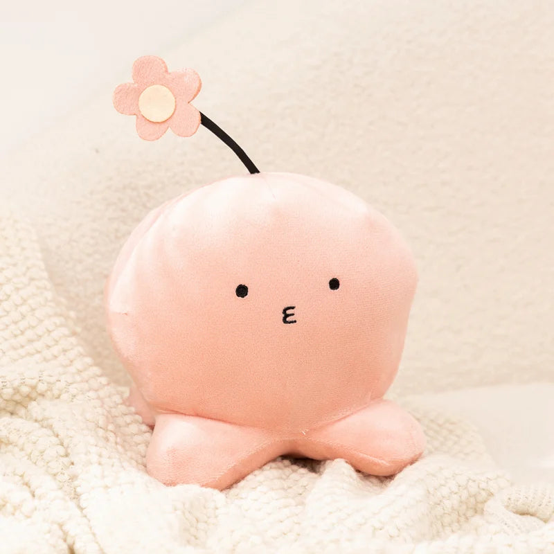 Nice Hot Kawaii Takopi's Original Sin Plush Toy With Flower Pink Octopus Stuffed Doll Soft Anime Plushie Kids Birthday Xmas Gift