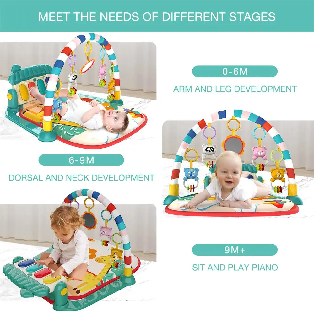 Multifunctional Baby Activity Gym Play Mat Musical Rack Kid Infant Fitness Frame Educational Crawling Carpet Toy Children Gift