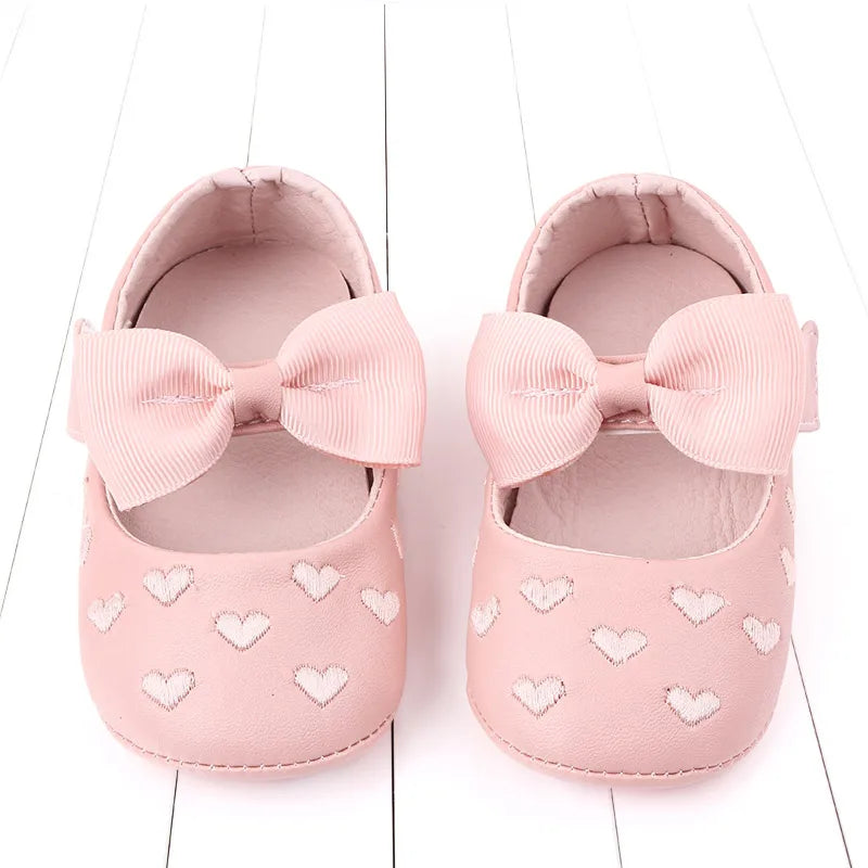 2025 Spring and Summer Baby Girl Shoes Mary Jane Cute Bowknot Sandal Soft PU and TPR Sole Anti-slip for 0-12M Baby
