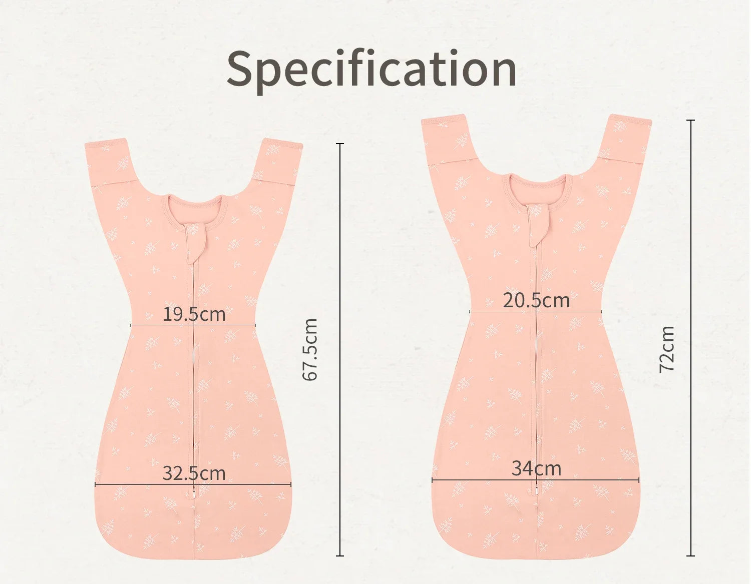 INSULAR Long Sleeves Baby Sleeping Bag,100%Cotton Thin Breathable Pajamas,Anti-Kicking Cocoon Envelope Sleep Sack for Newborn 2.