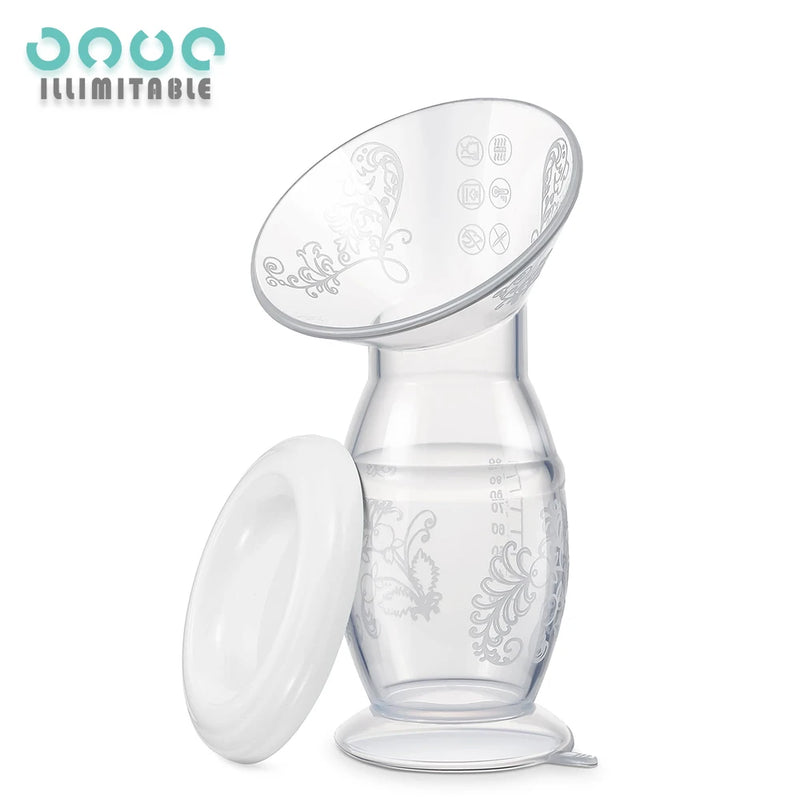 Manual Breast Pump Food Grade & Silicone Pump with Milk Collection One Size Fits All High Temperature Resistant No Leak Design