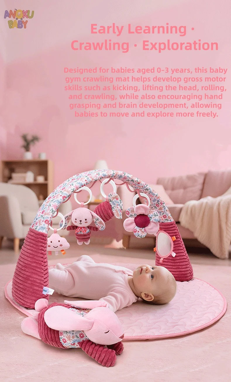3 in 1 Baby Activity Gym Thickened Educational Fitness Frame for Children Foldable Infant Tummy Time Play Mat Stable Baby Toys