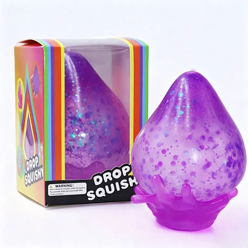 NEEDOH Water Droplet Shape Sensory Squeeze Toys Squishy Stress Relief Slow Rebound Pinch Toys Surprise Gifts for Kids Adult Hot