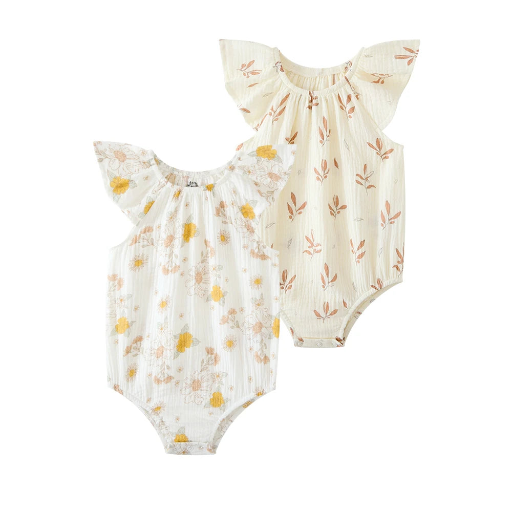 2 Pack Baby Girls Sleeveless Bodysuits For Summer Wear Newborn Infant Onesies Daily Comfort