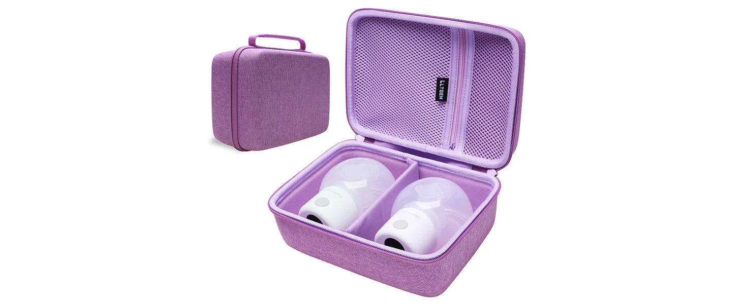 LTGEM Breast Pumps Carrying Bag Case Compatible with 2pcs Momcozy S12 Pro / S12Pro / S9 / M5 / All Momcozy Wearable Breast Pump