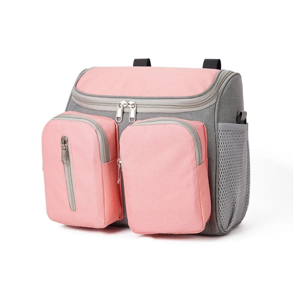 Waterproof Mommy Shoulder Bag Multi-Pocket Oxford Cloth Stroller Storage Hanging Bag Multifunctional Large Capacity