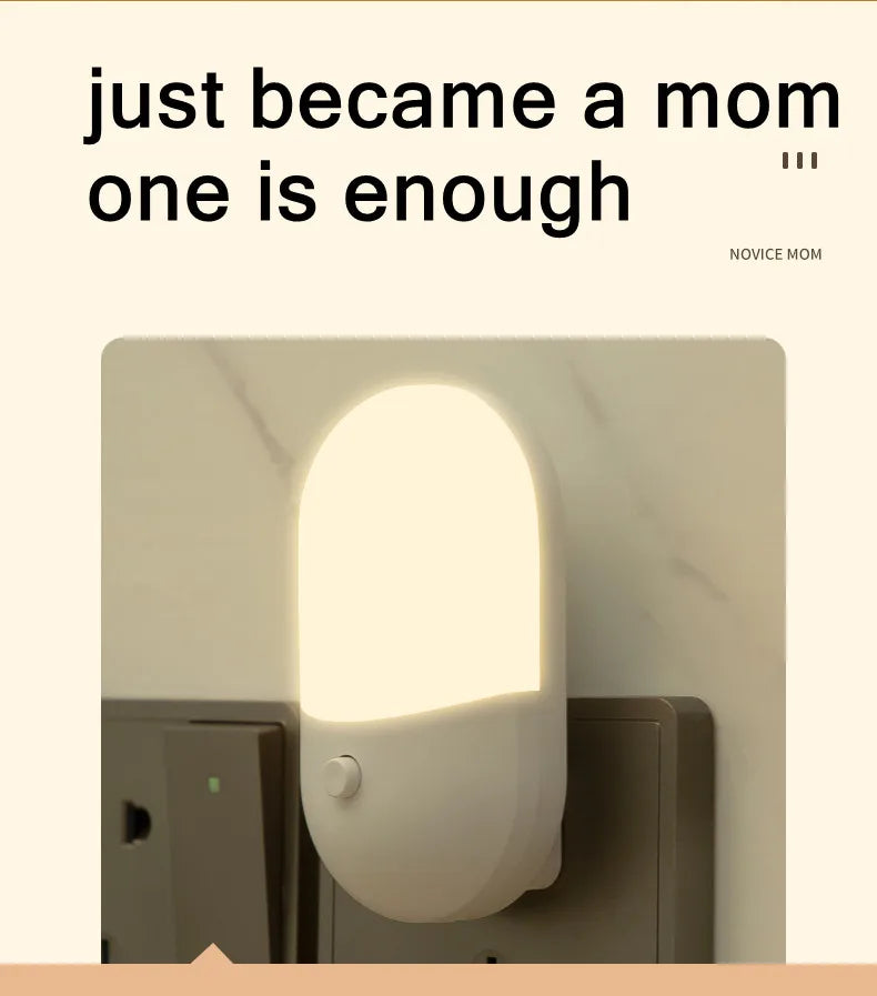 Bedside Lamp Night Light EU US Plug LED Night Light AC220V Bedroom Lamp Gift for Children Cute Night Lamp for Corridor WC