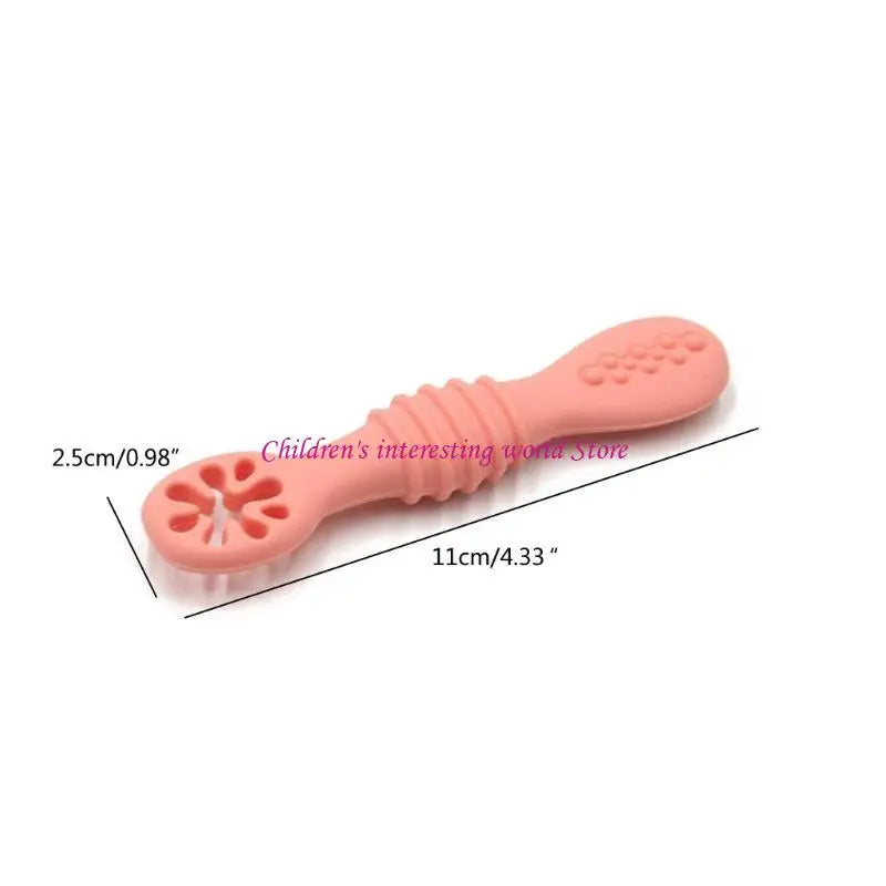 Baby-Led Weaning Silicone Spoon Learning Feeding Training Utensils Newborn Toddler Tableware 425F