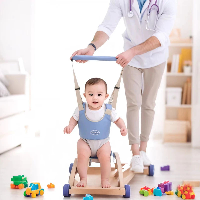 Baby Walking Harness Handheld Walker Assistant Belt Adjustable Toddler Infant Walker Safety Harnesses Standing Up Walking Learn