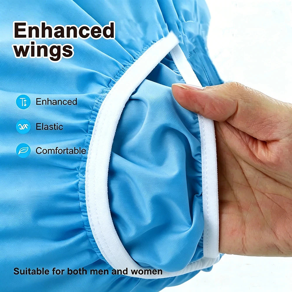 4pcs Washable Reusable Cloth Diapers Comfortable Soft Noiseless Leak-Proof Incontinence Brief Covers for Day And Night Use