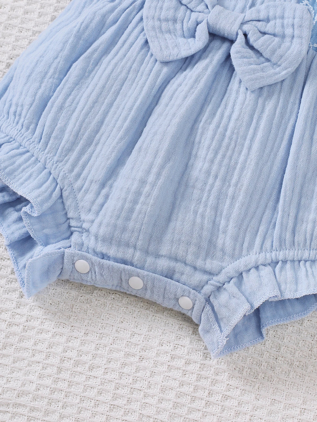 0-18 Months Baby Girl Romper Solid Color Sleeveless Round Neck Lace Edge Bow Romper+Headband Baby Girl Summer New Casual Bodysui