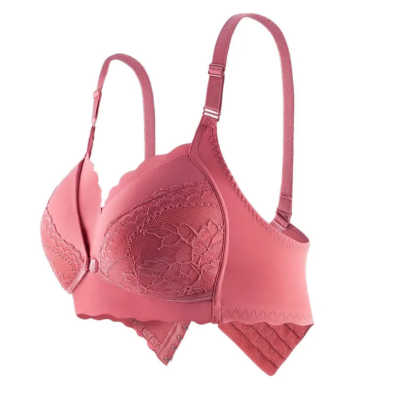 2026 New Maternity Underwear Breastfeeding Gathered Anti-Sagging Pregnancy Pure Cotton Thin Bra Maternity Nursing Lace Bras