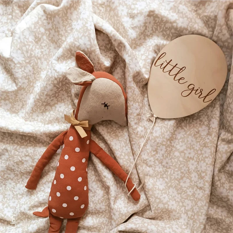 Wooden Balloon Wall Hanging Decor - 15cm Nursery Ornament.