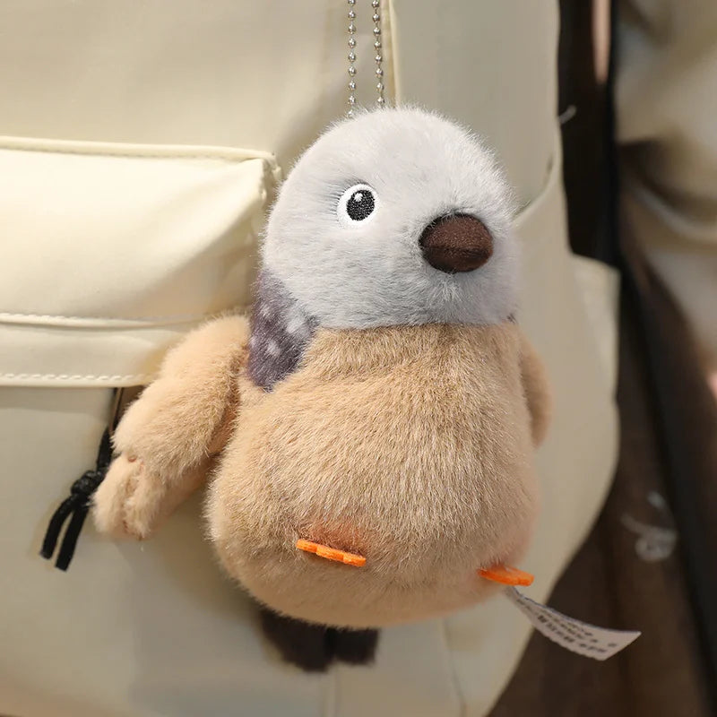 Hot 1pc 14cm Kawaii Birds Plush Pendant Toys Keychain Simulation Parrot Bird Nest Plush Keyring Anime Cute Gifts For Girls Kids