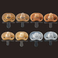 Baby Silicone Pacifiers Flat Nighttime Round day Soft Breathable Frosted Brown Transparent Soother 100% BPA Free Safe Silicone