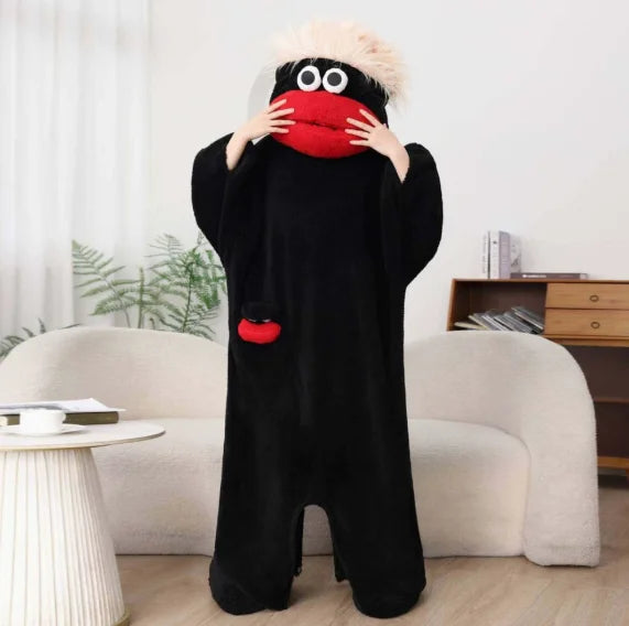 Viral Big Mouth Monster Cartoon Pajamas with Free Comb