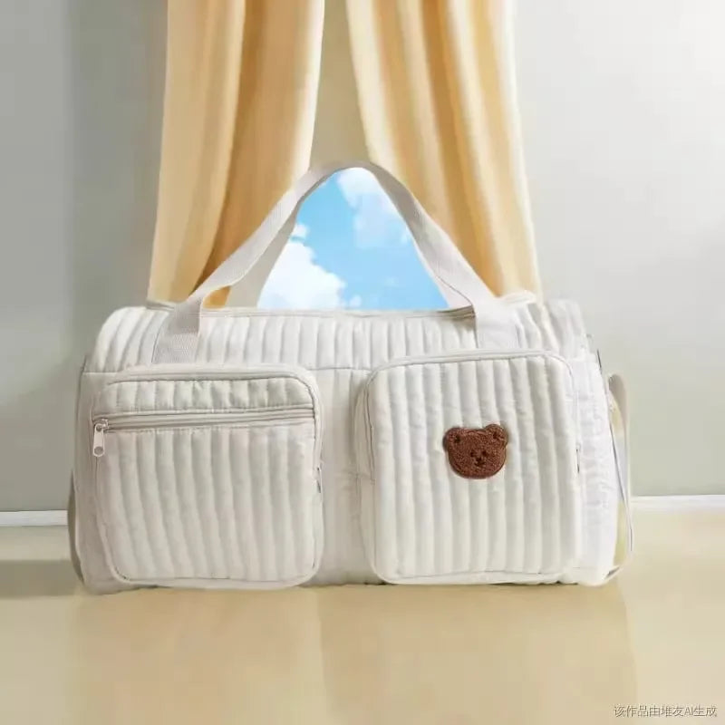 Large Capacity Mommy Bag Luggage Diaper Bag Portable Shoulder Handbags Maternity Travel Tote with Pockets Mother Kids