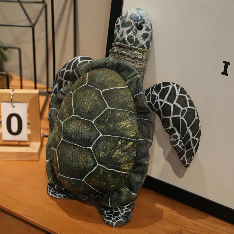 Simulation Sea Turtle Plush Toy Kawaii Soft Stuffed Tortoise Animal Home Decor & Birthday Gift for All Ages
