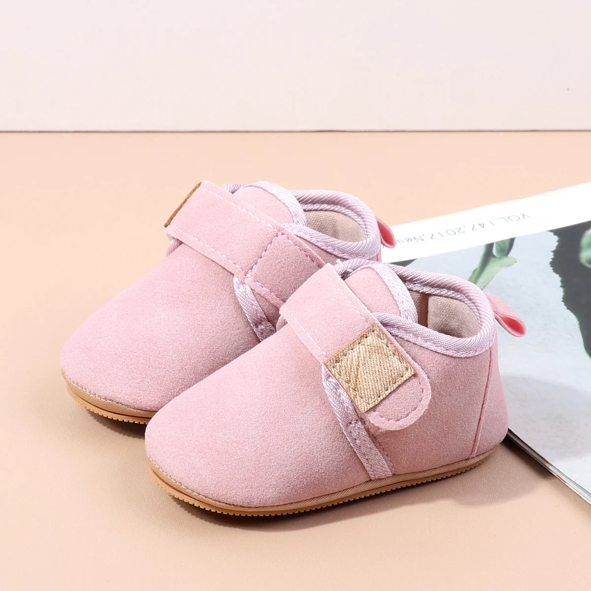 Autumn Solid Color Baby Shoes With Soft Rubber Sole Suitable For Both Boys And Girls Baby-Sized Toddler Walking Shoes