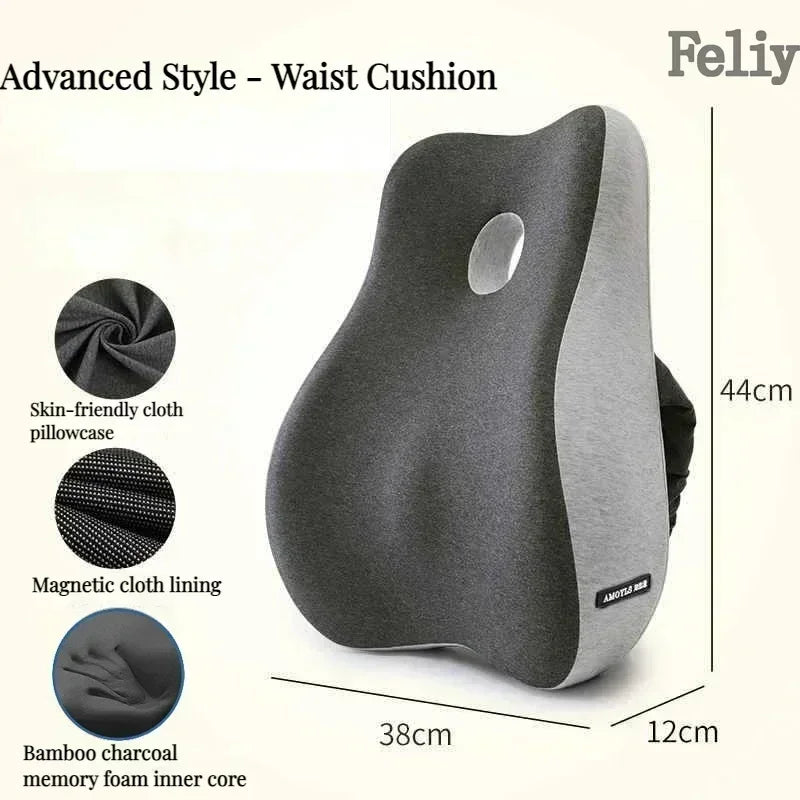 ComfiLife Memory Foam Office Chair Cushion Back Support Lumbar Pillow Model CSM01