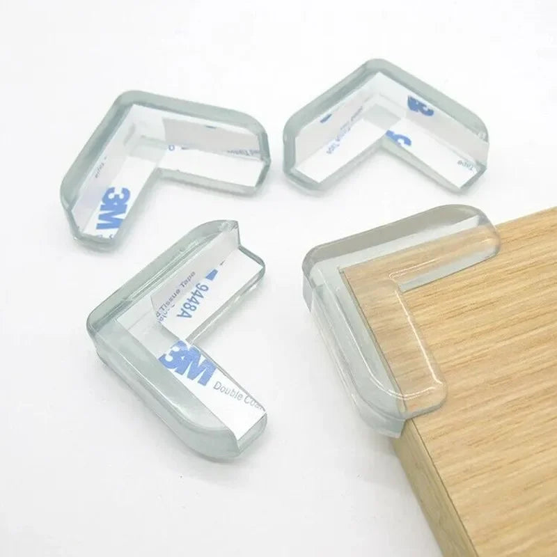 Table Corner Guards 4x4cm Anti Collision Edge Protectors 4 Pcs PVC Cushion for Desk Baby Safety