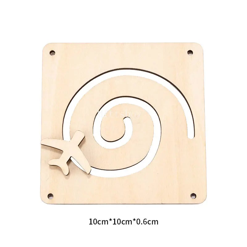 Baby DIY Wooden Montessori Busy Board Educational Toy With Alarm Clock And Fine Motor Activities For Children
