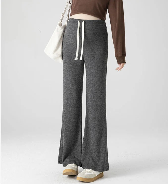 Pregnant Woman Maternity Straight Knitted Trousers With Adjustable Waist 2026 Autumn