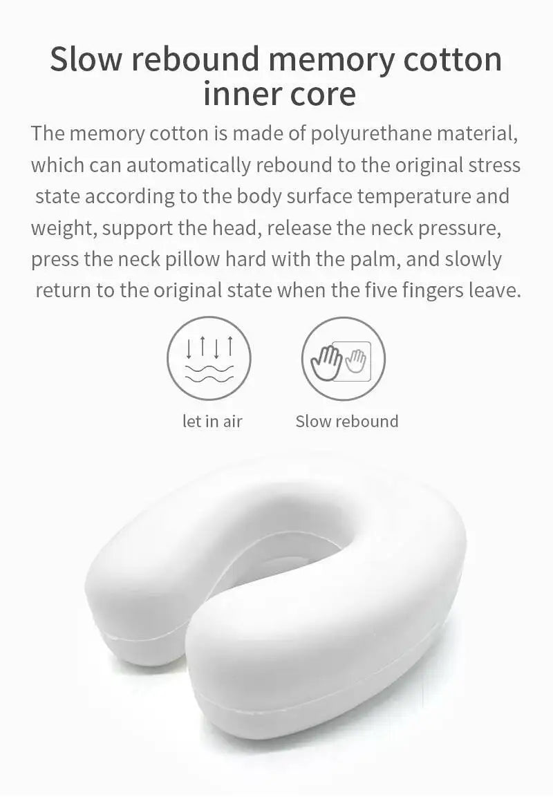 New Baby Headrest U-Shaped Portable Memory Foam Neck Support Children's Pillows Travel Pillow Breathable Soft Body Accessory