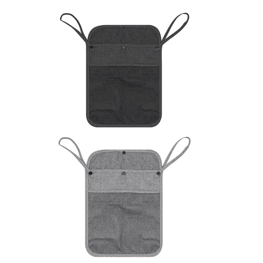 2Pcs Multifunctional Baby Stroller Mesh Bags Hanging Bag Double Pockets Mommy Organizers Perspective Large Capacity