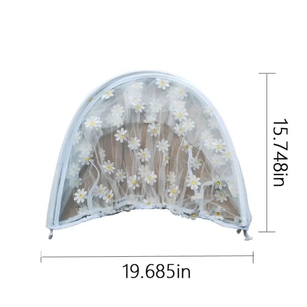 Flower Daisy Stroller Mosquito Net Carriage Full Cover Summer Mesh Canopy Zipper Type Mosquito Net Buggy Net