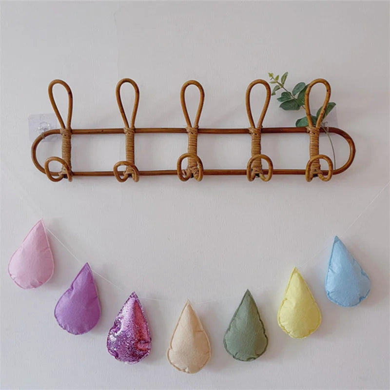 Nordic Felt Raindrop Hanging Ornaments - 2m Water Drop Garland