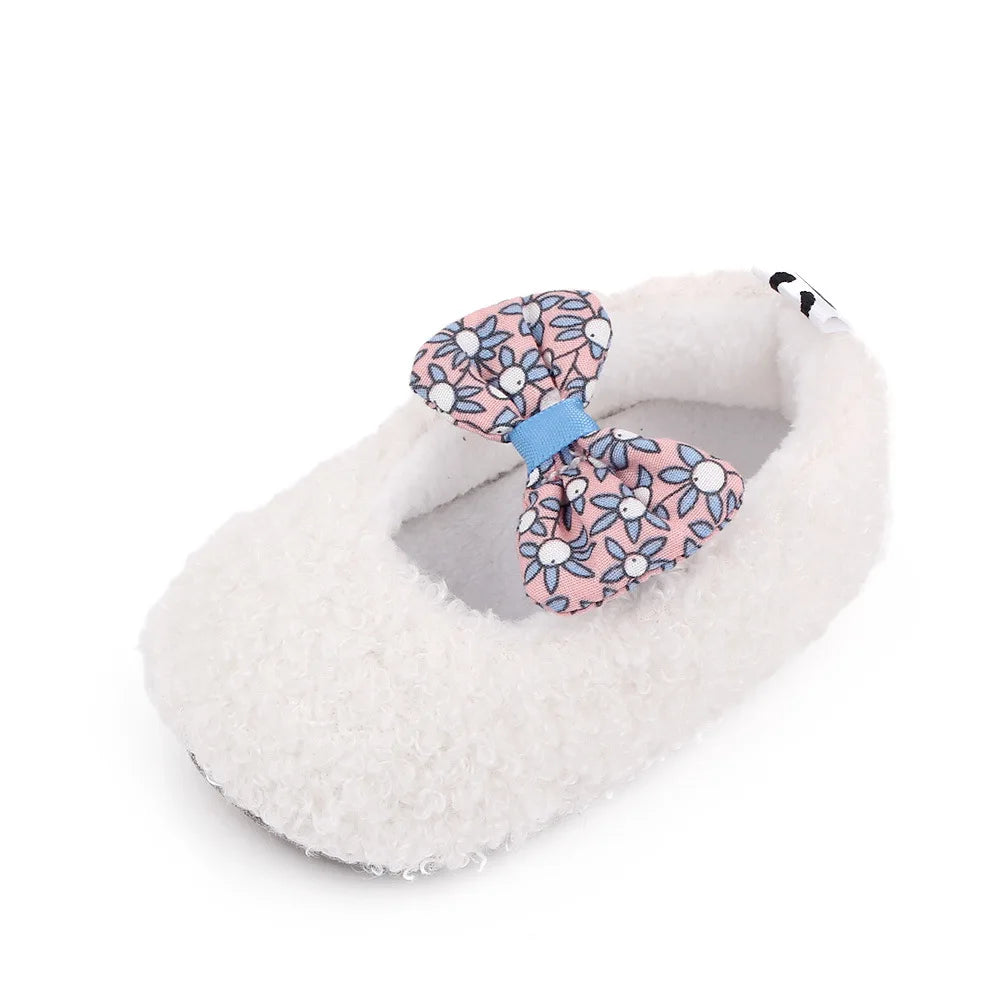 Baby Toddler Shoes Non Slip Plush Warm Cotton Prewalking Anti Slip Sole Model 01