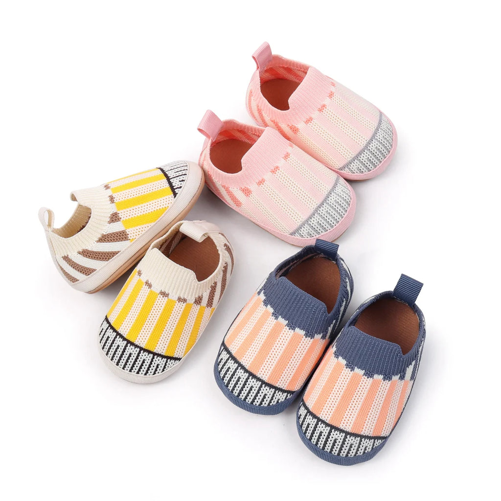 2025 Spring New Slip-on Toddler Shoes Baby First Walkers Boys Girls Autumn Non-Slip Classic Plaid Sneakers Sport Shoes