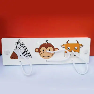 Montessori Wooden Busy Board Educational Toy For Early Learning With Castle Gear Crocodile Zippers Geometric Puzzles