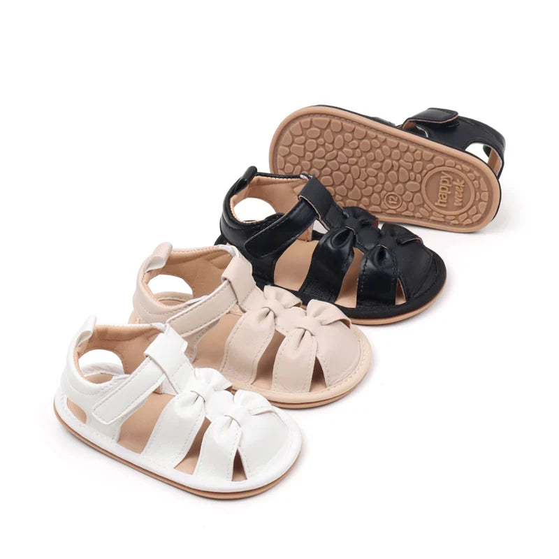 Summer New Style Baby Casual Sandals For Girls Aged 0-2 Years Old Breathable Soft Sole Anti-Slip Learning To Walk Shoes BBW4151