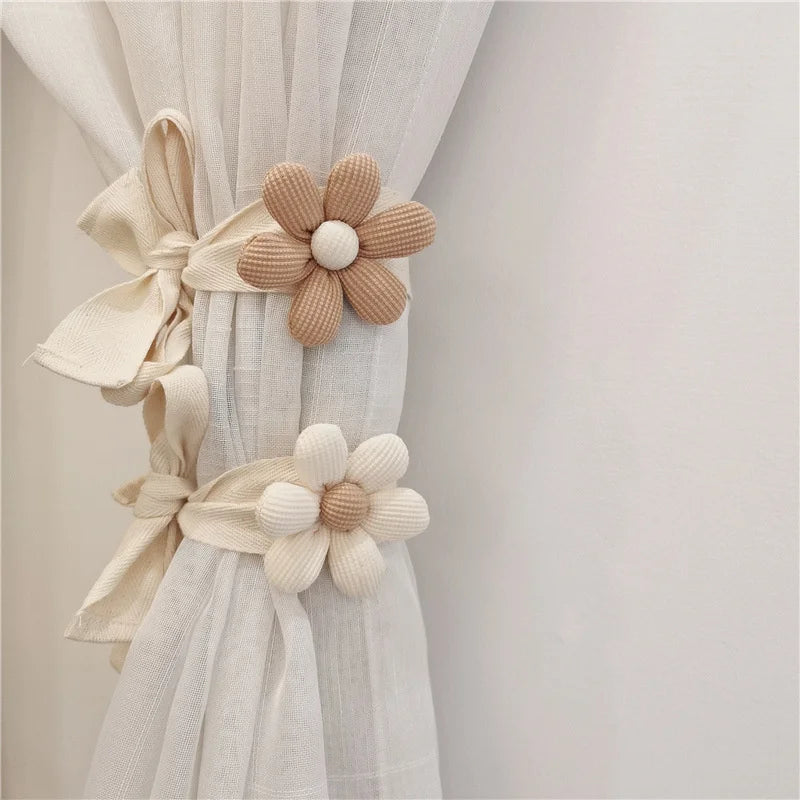 Ins Korean-Style Three-Dimensional Petal Children's Curtain Tiebacks, Car Curtain Drawstrings, Mosquito Net Tie Ropes, Decorative Binding Ropes