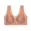 1 Piece Front Buckle Bra without Steel Ring Gathered Small Breasts Lace Non-marking Tank Top Underwear Female