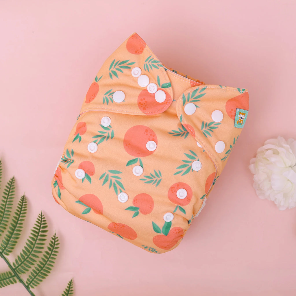 1pc ALVABABY Modern Cloth Nappy Eco-Friendly Baby Cloth Diaper Snaps Adjustable Polyester Pocket Diaper Shell